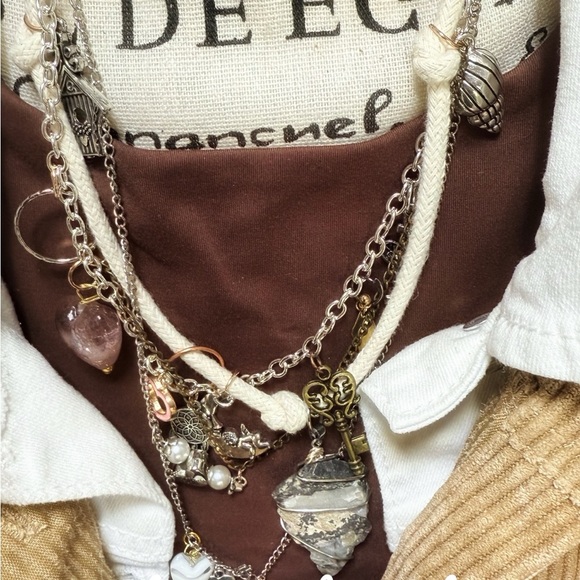 Vintage eclectic multi charms necklace - Picture 5 of 8
